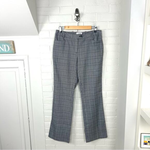Calvin Klein Black White Houndstooth Plaid Modern Fit Trouser Pants Size 4 - Picture 1 of 10